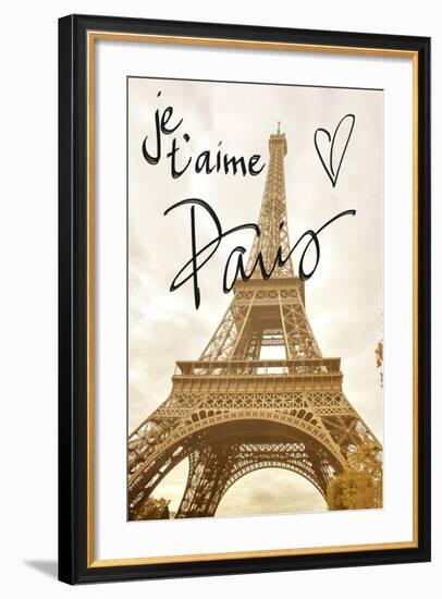 Je T'aime Paris-Emily Navas-Framed Premium Giclee Print