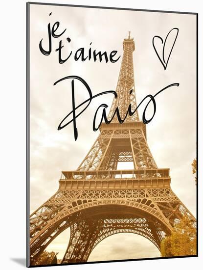 Je t'aime Paris-Emily Navas-Mounted Art Print