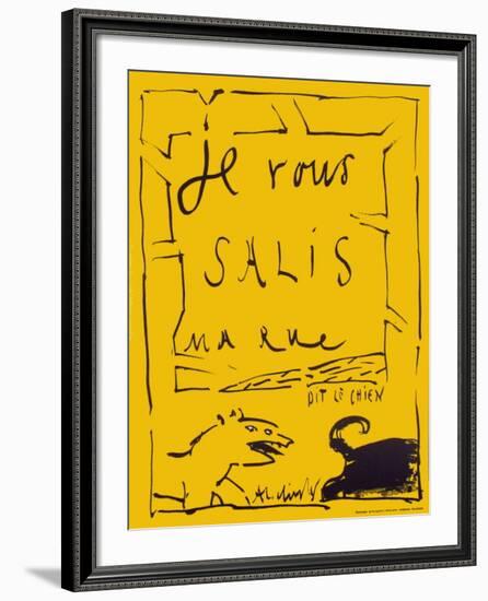 Je vous salis ma rue dit le chien-Pierre Alechinsky-Framed Collectable Print