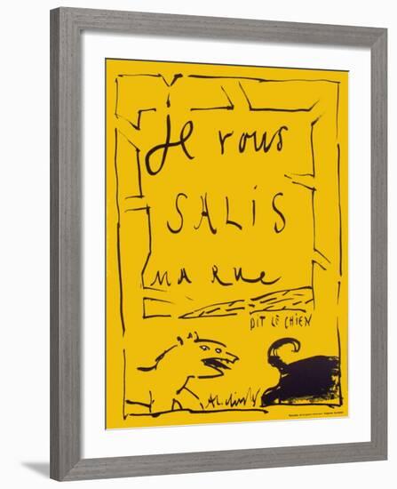 Je vous salis ma rue dit le chien-Pierre Alechinsky-Framed Collectable Print