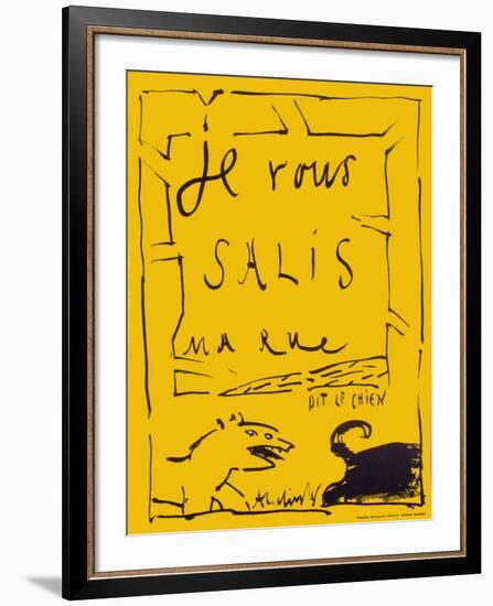 Je vous salis ma rue dit le chien-Pierre Alechinsky-Framed Collectable Print