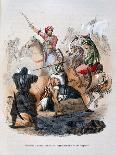 Ibrahim Pasha Fighting the Wahabis, Saudi Arabia, 1811-1818-Jean Adolphe Beauce-Framed Giclee Print