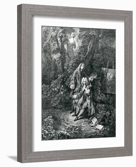 Jean Antoine Watteau and His Friend Monsieur De Julienne-Jean Antoine Watteau-Framed Giclee Print