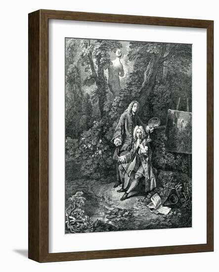 Jean Antoine Watteau and His Friend Monsieur De Julienne-Jean Antoine Watteau-Framed Giclee Print