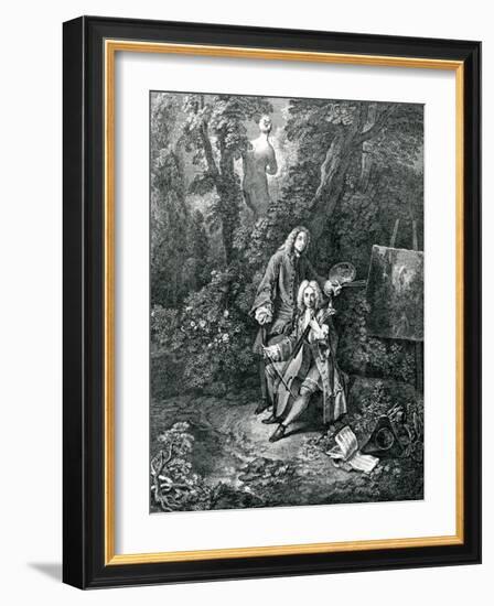 Jean Antoine Watteau and His Friend Monsieur De Julienne-Jean Antoine Watteau-Framed Giclee Print