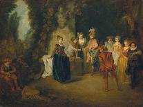The Halt During the Chase (Rendez-Vous De Chasse), 1717-1720-Jean-Antoine Watteau-Giclee Print