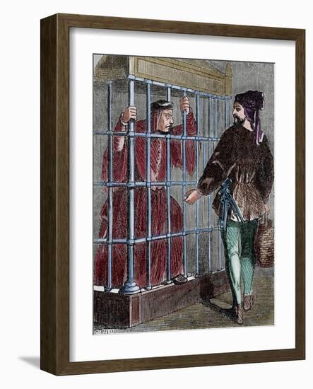 Jean Balue (1421-1491) Prisoner in the Castle of Loches-null-Framed Giclee Print