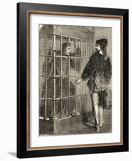 Jean Balue (1421-1491) Prisoner in the Castle of Loches-null-Framed Giclee Print