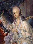 Marie Antoinette Playing the Harp-Jean-Baptiste André Gautier Dagoty-Framed Giclee Print