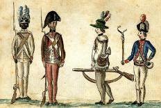 Soldiers in Uniform, 1781-84-Jean Baptiste Antoine de Verger-Giclee Print