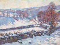 Barges in the Snow-Jean-Baptiste Armand Guillaumin-Framed Giclee Print