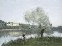 Fontainebleau - View of the Chateau and Lake-Jean-Baptiste-Camille Corot-Giclee Print
