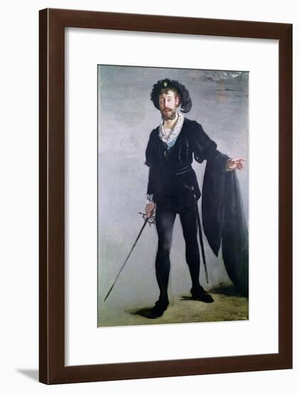 Jean Baptiste Faure (1830-1914) as Hamlet, 1877-Edouard Manet-Framed Giclee Print