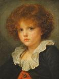 The Head of a Young Girl Inclined to the Left-Jean-Baptiste Greuze-Giclee Print