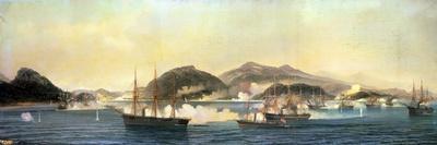 Naval Battle of the Strait of Shimonoseki, 20th July 1863, 1865-Jean Baptiste Henri Durand-Brager-Framed Giclee Print