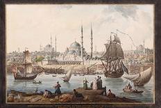 The Yeni Cami and the Port of Istanbul, Second Half of the 18th C-Jean-Baptiste Hilair-Mounted Giclee Print