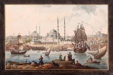 The Yeni Cami And the Port of Istanbul-Jean-Baptiste Hilair-Framed Giclee Print