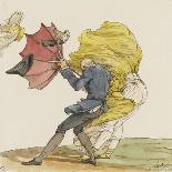 Le coup de vent, caricature-Jean Baptiste Isabey-Giclee Print