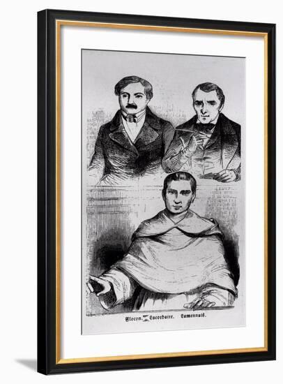 Jean-Baptiste Lacordaire, Fr. De Lamennais and F. Flocon-null-Framed Giclee Print