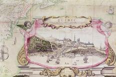 Cartouche of Quebec from "Carte de L'Amerique Septentrionale", 1688-Jean Baptiste Louis Franquelin-Framed Giclee Print