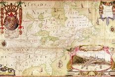 Map of Canada, from Carte de L'Amerique Septentrionale-Jean Baptiste Louis Franquelin-Framed Giclee Print