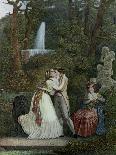 Genevieve of Brabant Baptising Her Son in Prison-Jean Baptiste Mallet-Framed Premier Image Canvas