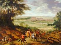 Louis XIV with Versailles in the Distance-Jean-Baptiste Martin-Giclee Print