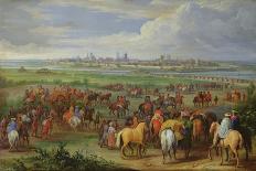 Louis XIV with Versailles in the Distance-Jean-Baptiste Martin-Giclee Print