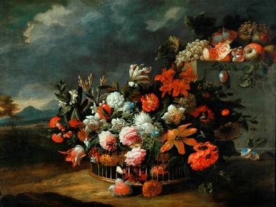 Basket of Flowers' Giclee Print - Jean-Baptiste Monnoyer | Art.com
