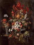 Still Life with Flowers in a Silver Vase with Perfume Burners, C.1690-99-Jean-Baptiste Monnoyer-Framed Giclee Print