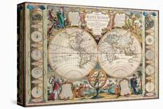 Antique Map, Mappe Monde, 1755-Jean-baptiste Nolin-Premium Giclee Print