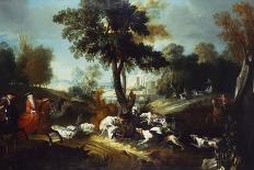 The Hunt with Wolf; La Chasse Au Loop-Jean Baptiste Oudry (Attr to)-Premier Image Canvas