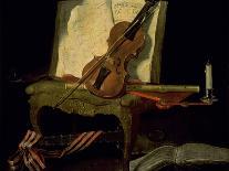 Stillleben mit Violine-Jean-Baptiste Oudry-Giclee Print