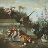 Still Life with Monkey, Fruits, and Flowers, 1724-Jean-Baptiste Oudry-Mounted Giclee Print