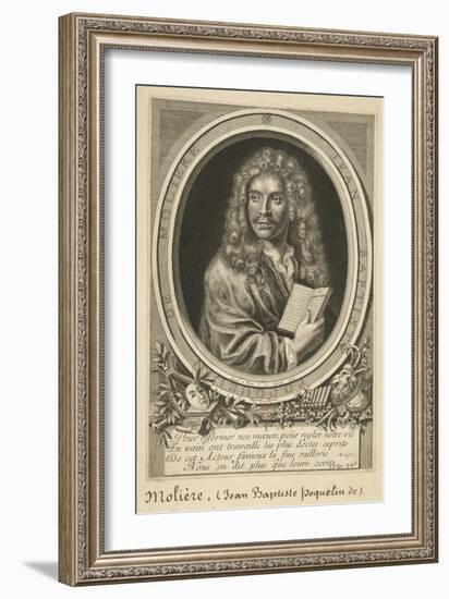 Jean-Baptiste Poquelin (1622-1673) known as Molière-Nicolas Habert-Framed Giclee Print