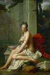 A Young Lady, Wearing a Yellow Robe, Seated at a Table, Beckoning, 1703-Jean Baptiste Santerre-Giclee Print