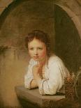 Girl with a Candle, Late 17th or Early 18th Century-Jean-Baptiste Santerre-Framed Giclee Print