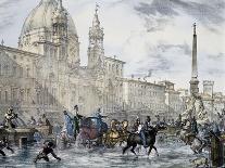 Bullfight in Rome-Jean-Baptiste Thomas-Giclee Print