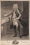 Portrait en pied vers 1723-1729 en grand manteau royal-Jean Baptiste Van Loo-Mounted Giclee Print