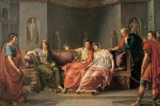 Virgil Reading The Aeneid To Augustus And Octavia-Jean-Baptiste Wicar-Art Print