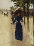 Boulevard Poissoniere in the Rain, circa 1885-Jean Béraud-Giclee Print