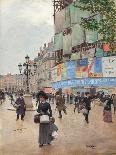 Paris, Rue du Havre, by Jean Beraud, 1882, French painting,-Jean Beraud-Framed Art Print