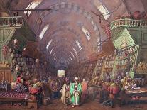 Scene in Bursa Depicting a Storyteller, Mid 19th Century-Jean Brindesi-Premier Image Canvas