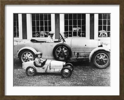 Jean Bugatti and Roland Bugatti Sons of Ettore Bugatti in Cars Made by  their Father, C. 1928' Photo | Art.com