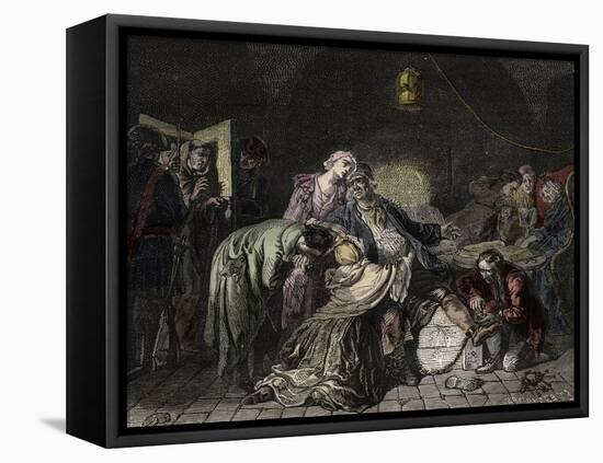 Jean Calas, Calvinist merchant accused of murder-French School-Framed Premier Image Canvas