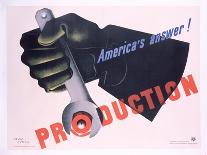 World War II Poster, 1941-Jean Carlu-Framed Giclee Print