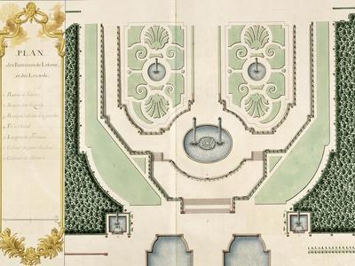 Recueil des "Plans des châteaux et jardins de Versailles en 1720" ; Composé  pour Louis-Antoine de' Giclee Print - Jean Chaufourier | Art.com