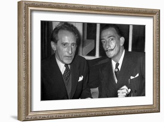 Jean Cocteau and Salvador Dali-null-Framed Photo