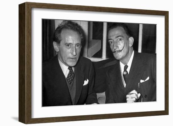 Jean Cocteau and Salvador Dali-null-Framed Photo