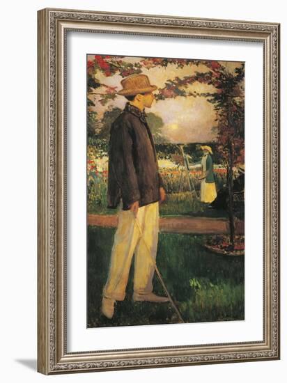 Jean Cocteau in the Garden of Offranville, 1913-Jacques-emile Blanche-Framed Giclee Print